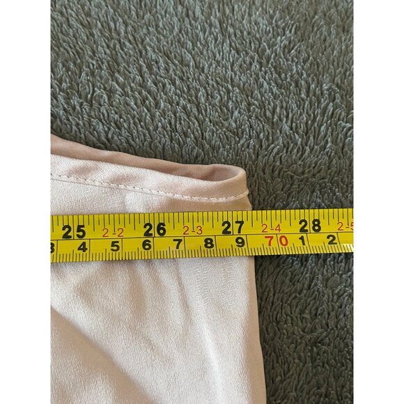 Blush Pink Sleeveless Pleated Halter Top With Button Back Closure - Picture 6 of 9